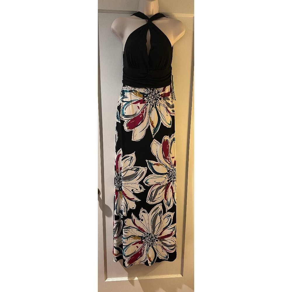 XOXO Halter Crisscross Back Floral Maxi